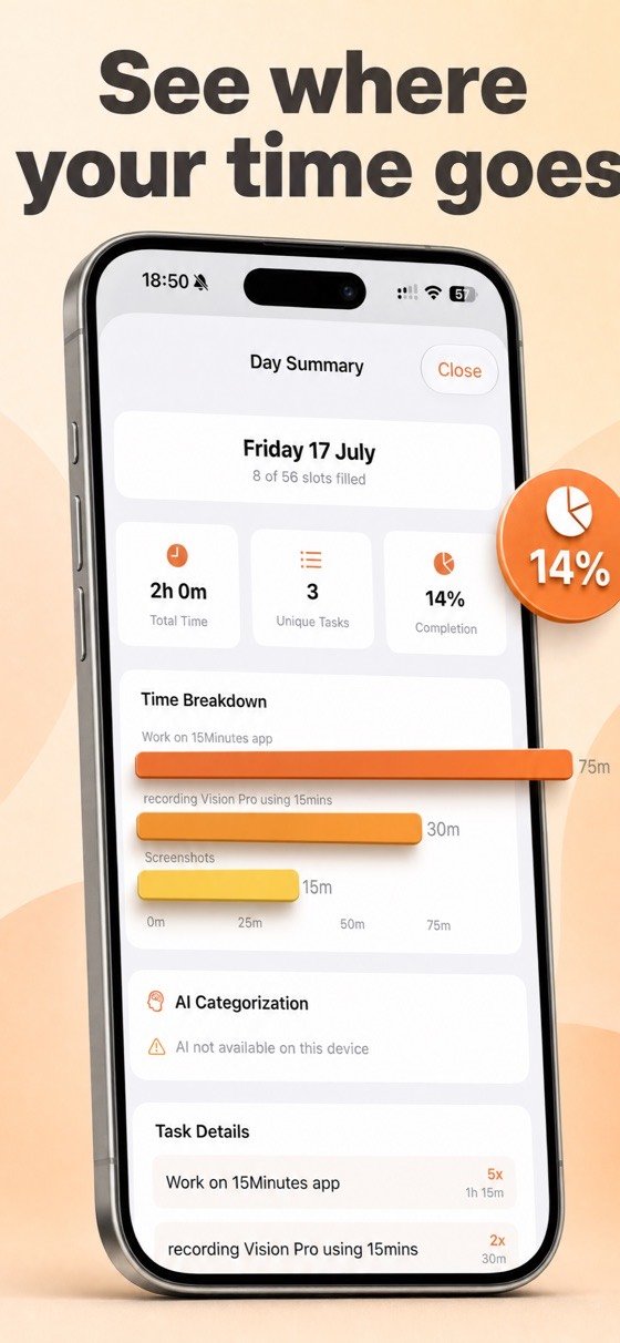 15 Minutes app screen 4
